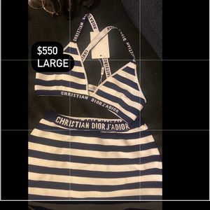 2 piece Christian Dior j’adior swim set
